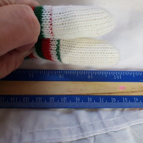 Funny Little Christmas Red Green Stripe Sock Monkey 10" Plush Stuffed Animal - Picture 8 of 9